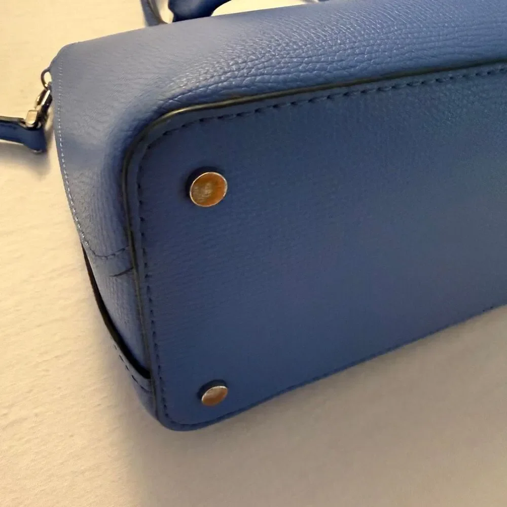Kate Spade New York | Blue Leather Purse | Crossbody Strap | Top Handle | Zip Cl